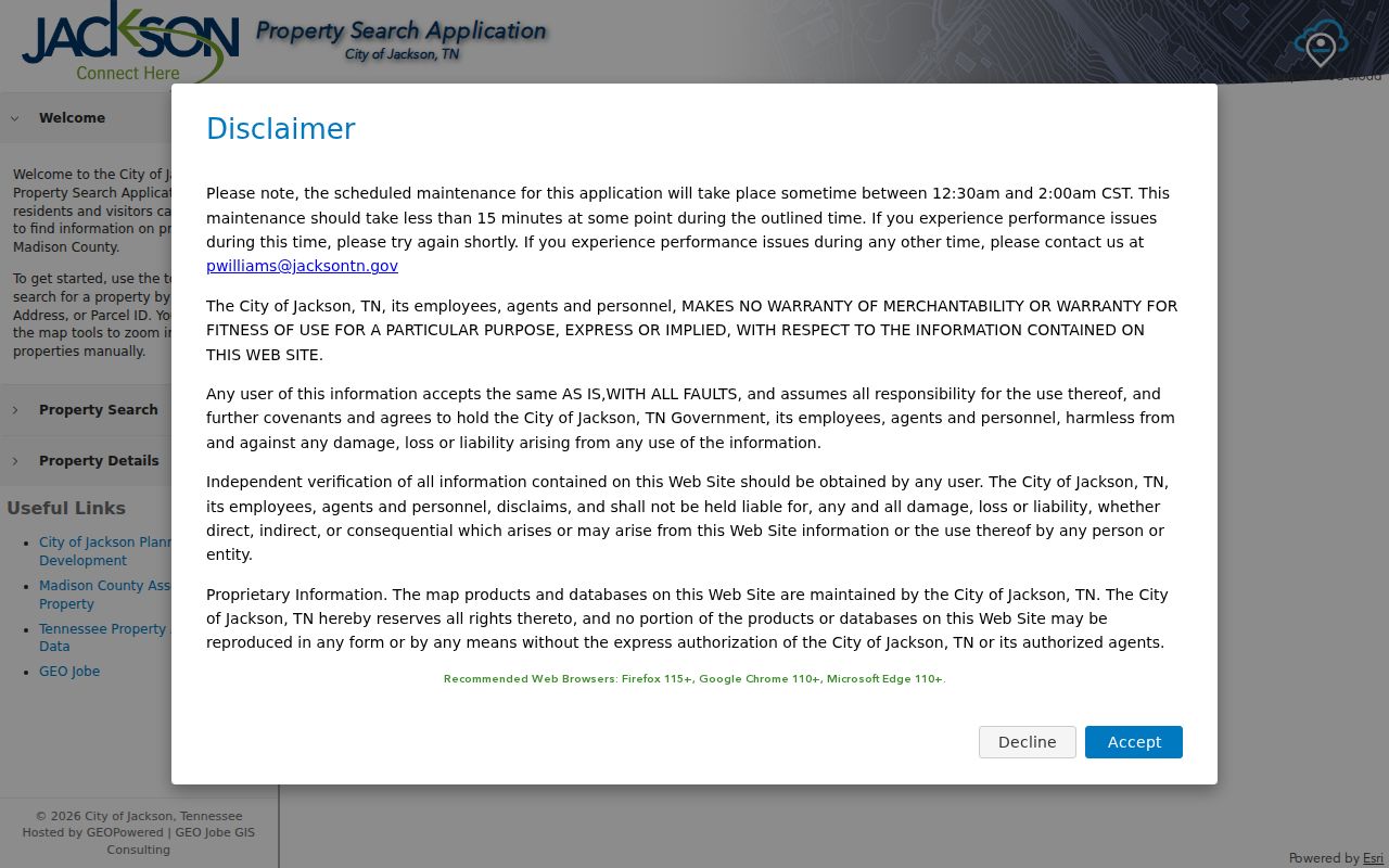Jackson people search by address in the city property map